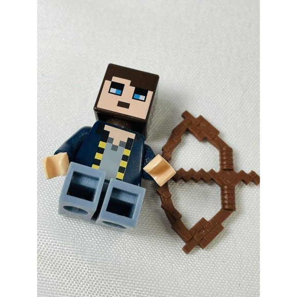 LEGO Minifigure Minecraft Skin 8 Pixelated With Bow Loose Lot Of 2 Toys - Picture 7 of 12